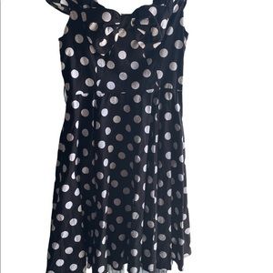 Rockabilly polka dot dress crinoline netting lined
